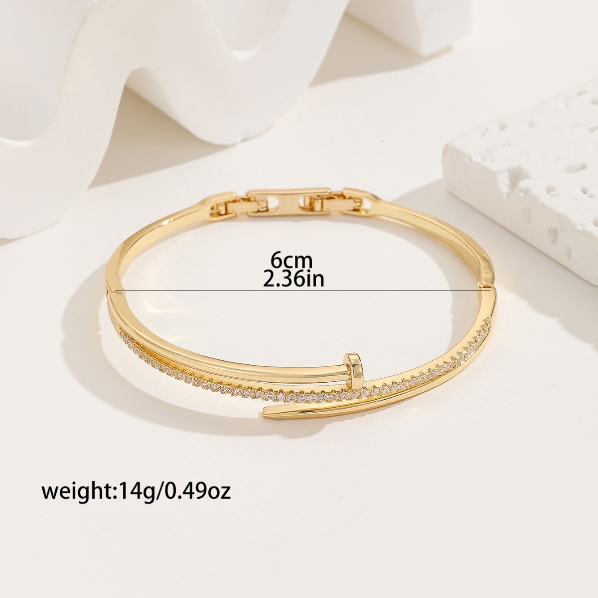Luxury Creative Design Fashion Jewelry Hot-Selling European And American Style Personality Fashion Nail Bracelet Sweet Romantic Suitable Gift For Wome