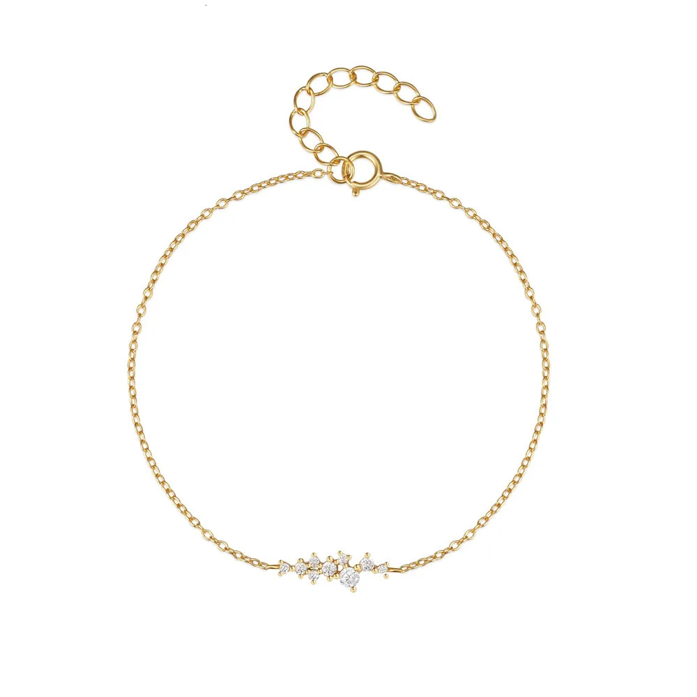 CANNER S925 Sterling Silver Crystal Bracelet Simple Fashion Chain Bracelet For Women Hypoallergenic Exquisite Hand Ornament 251223