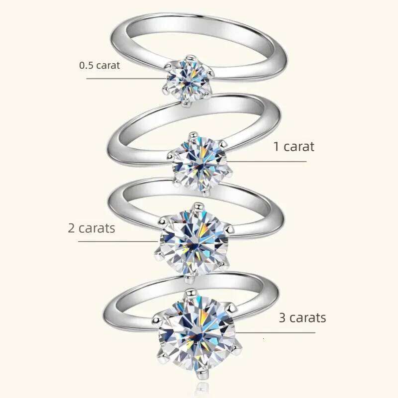 0.5-3ct 5-9mm Full Eternity Ring Band 925 Sterling Silver white Round Moissanite Diamond Jewelry gift dating party c57