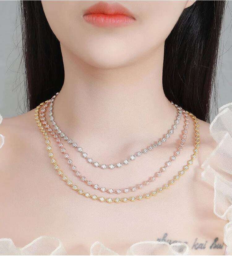 3mm D Color Moissanite Woman Pendant Sier For Women Chains Party Bridal Fine Jewelry 925sterling Silver Necklace c2a