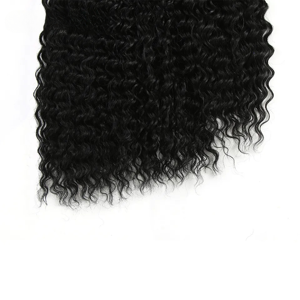 Designer woman Glueless Wig Star Afro Wigs 6-Pack Bundles Kinky Curly Wavy Weave 20, 22, 24 Inch - Natural Color Synthetic Hair Curly