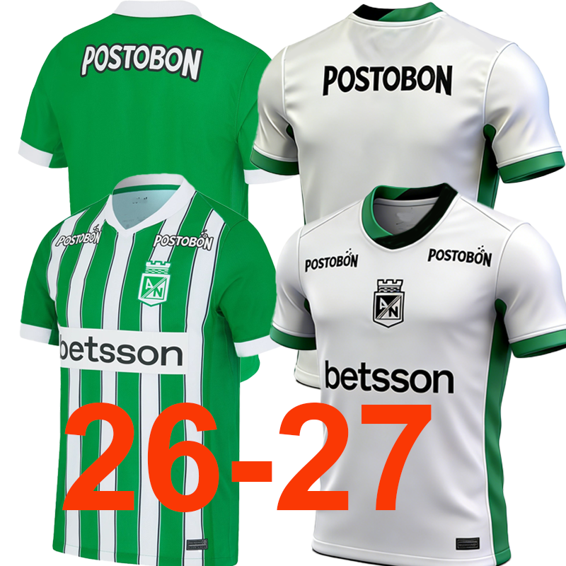 2026 Atletico Nacional soccer jerseys 26 27 MORELOS CARDONA SARMIENTO HINESTROZA ATA CAMPUZANO ANGULO CEPPEI home away football shirt