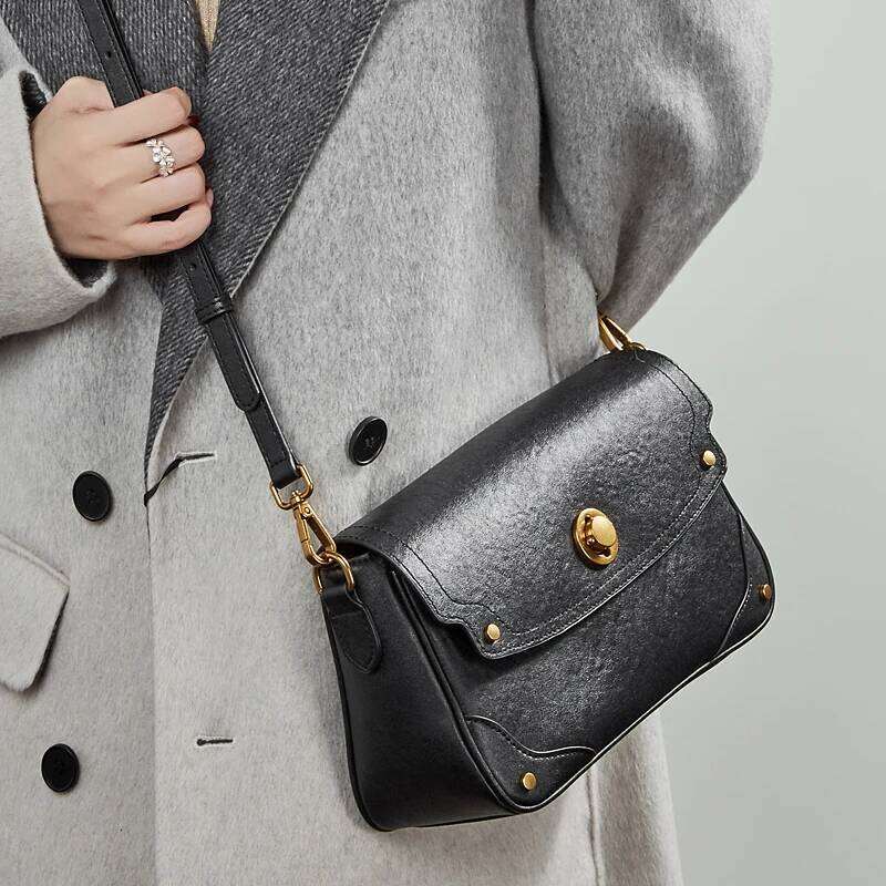 Toptrends Cowhide Genuine Leather Underarm Shoulder Bags For Women Luxury Crossbody Satchel Flap Ladies Handbags tote bag Xiu Lai Si