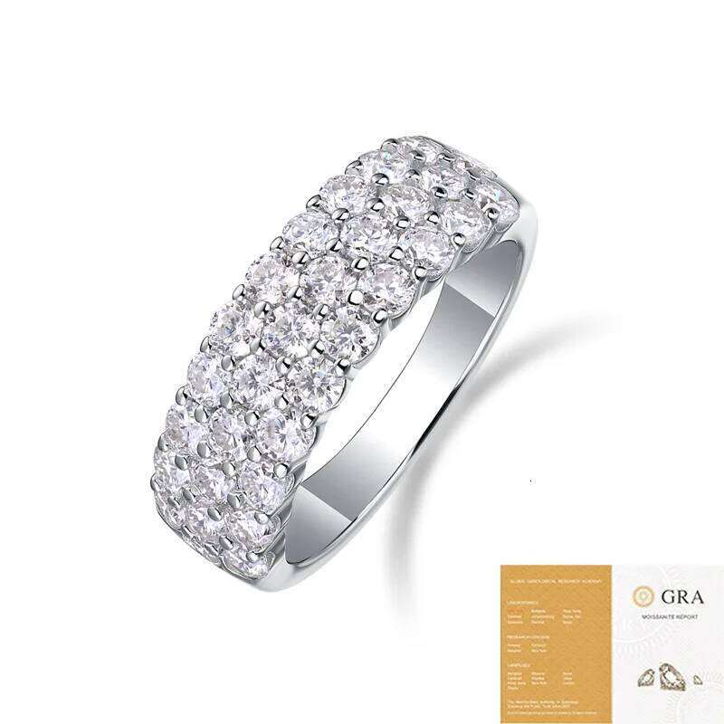D Color Moissanite Engagement Ring for Women 925 Sterling Silver Gold Plated Solitaire Rings Wholesale 8ee