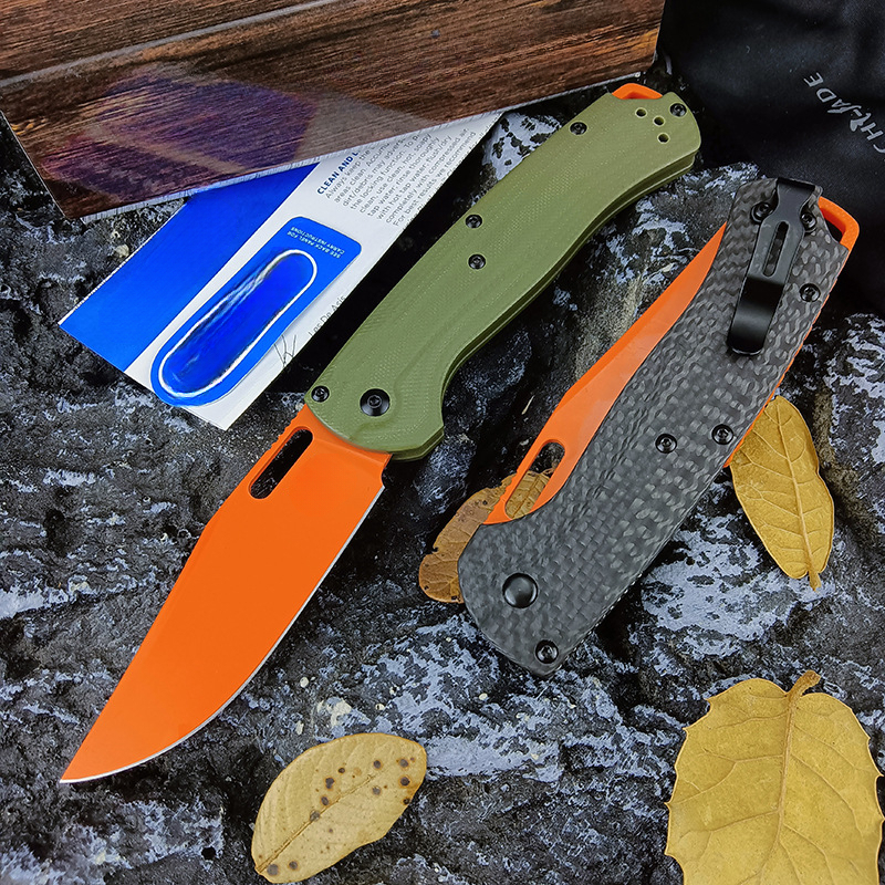 BM 15535 Knife Carbon Fiber Handle Hunting Folding Knife BENCH CPM154 Blade EDC Self Defense Pocket Multiool Knives Gitf for Men