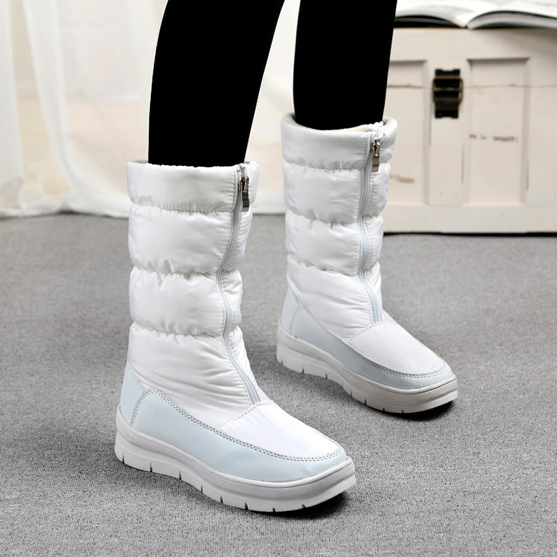 Free Shipping 2026 Winter Women's Snow Boots, Anti-Slip Thermal High Calf Boots for Ski & Travel, Fleece Lined Slim Fit Warm Ankle Boots
