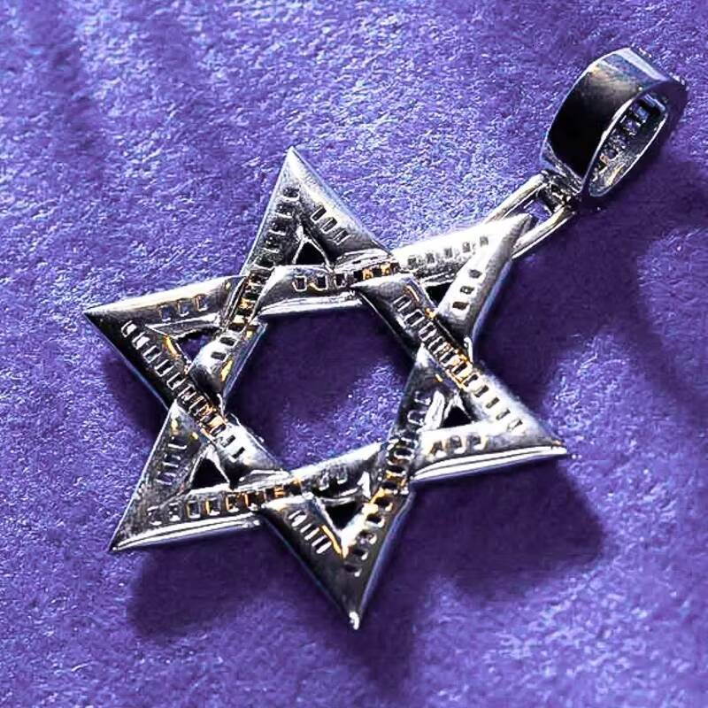 Hip Hop Iced Out 925 Sterling Silver Pass Diamond Tester VVS Baguette Moissanite Hexagram Star of David Pendant for Men