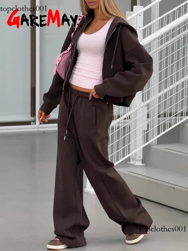 Autumn Women's Tracksuit Zipper and Trousers Gary Two Piece Set Women Casual Yellow Pant Sports Suit with A Hood