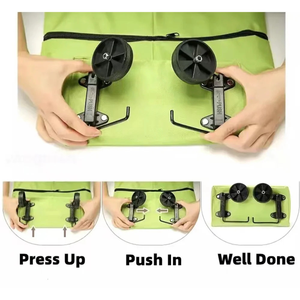 Small Pull Cart Folding Shopping Bag Shopping Buy Food Trolley Bag on Wheels Bag Buy Vegetables Shopping Organizer Portable Bag 251225