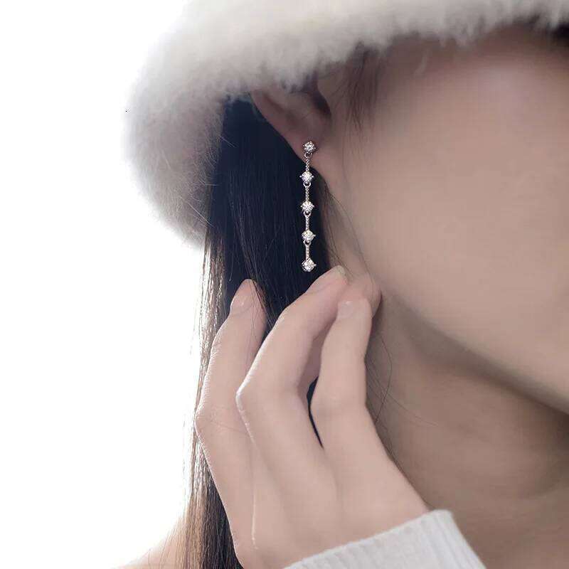 1ct D Color Moissanite Stud Earrings Round Cut Lab Created Diamond 925 Sterling Silver Bridal Jewelry For Women Gifts 680