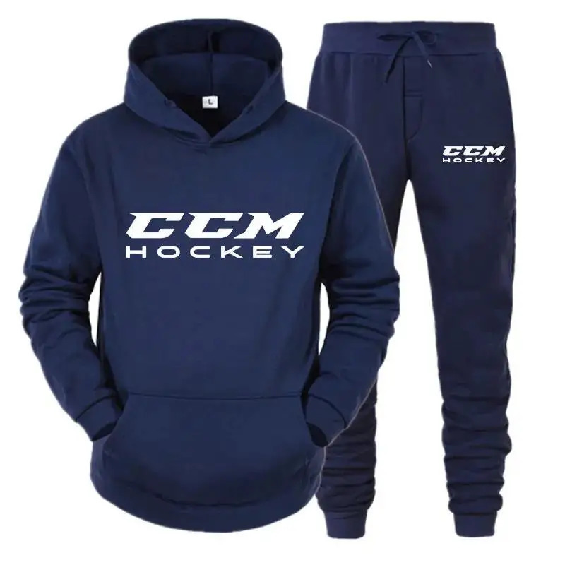Winter CCM Mens Tracksuit Sets Hoodie High Quality Casual Sportswear Suit Hoodies Pants Warm Tracksuit Sets Mens Hood 251215