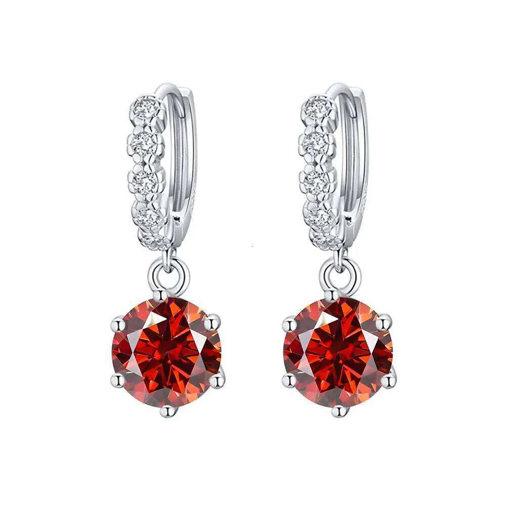 1-3ct D Color Moissanite Stud Earrings Round Cut Lab Created Diamond 925 Sterling Silver Bridal Jewelry For Women Gifts ba2