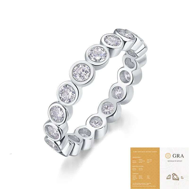 3mm D Color Moissanite Engagement Ring for Women 925 Sterling Silver Gold Plated Solitaire Rings Wholesale 84e