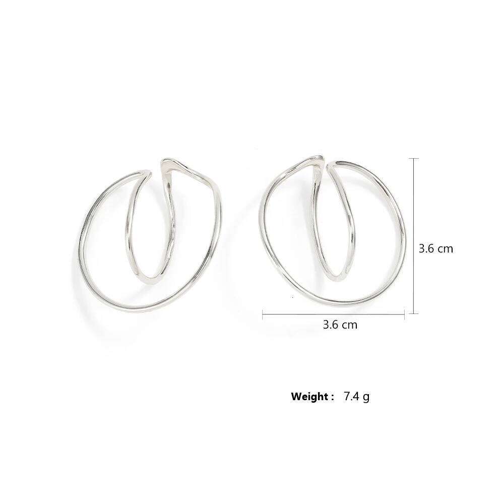 ZAKOL New Trend Simple Geometric Distortion Irregular Curve Clip for Women Girl No Pierced Earrings Jewelry Gift