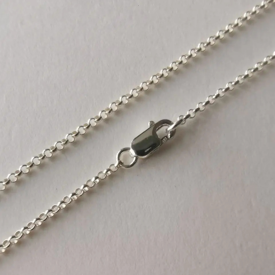 S925 Sterling Silver Rolo Chain Necklace for Women and Men Elegant Simple Fashion Jewelry Gift 251223