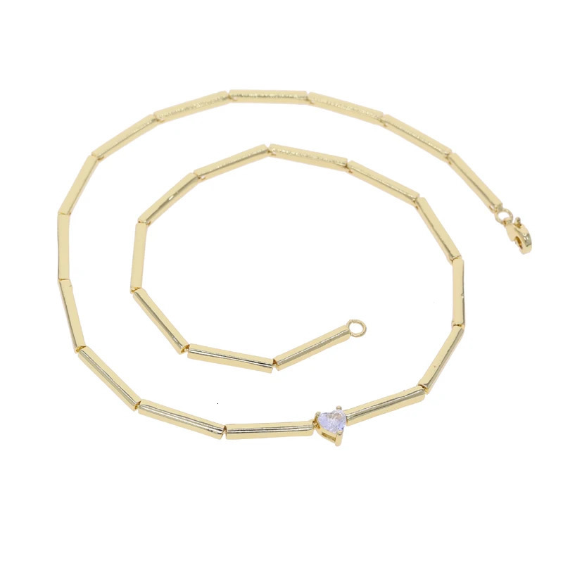 Arrived Women Choker Geometric Bar Link Chain Single 5A Heart Cubic Zirconia CZ Sparking Necklace Fashion 251223