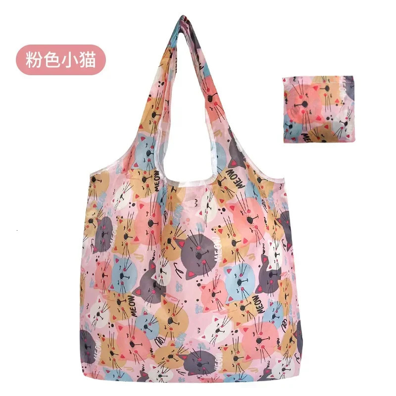 Big Size Nylon Large Tote ECO Reusable Polyester Portable Shoulder Womens Handbags Folding Pouch Shopping Bag Foldable 251225