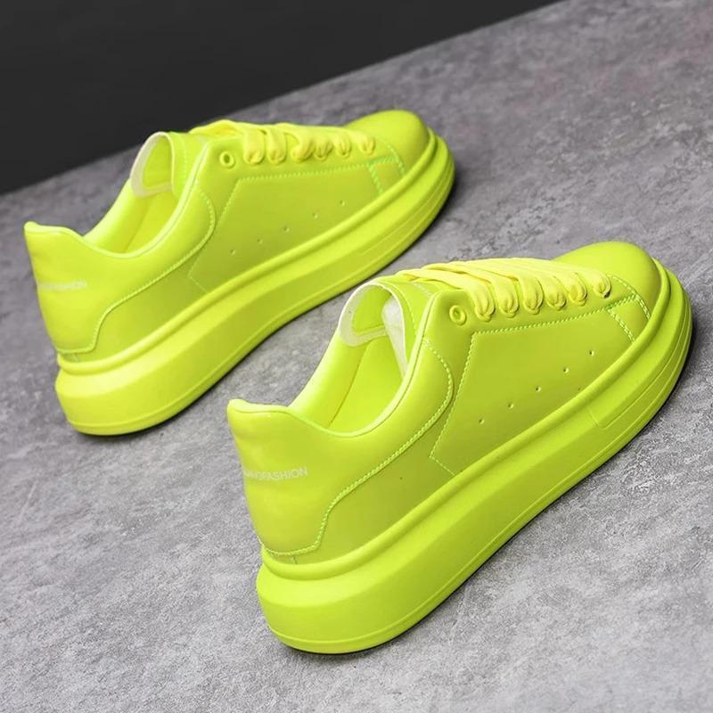 2026 Trendy Men's Shoes, Autumn New Glossy Black Casual Leather Shoes, Spring Fall Fashion Sneakers