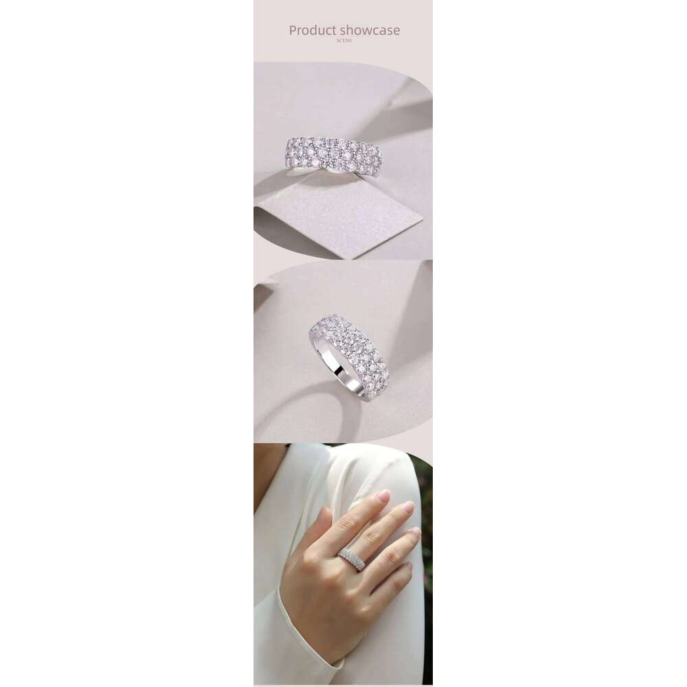 D Color Moissanite Engagement Ring for Women 925 Sterling Silver Gold Plated Solitaire Rings Wholesale 8ee