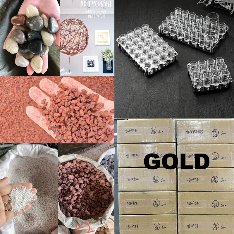 Gold Mini Cup Garden Decoration Accessories