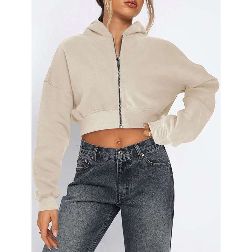 Hooded for Women, Short Cardigan Jacket, New Spring/Summer Loose Fit Long Sleeve Couple Sweatshirt