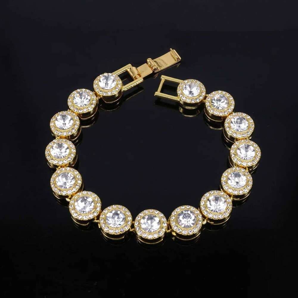 ZAKOL Hip Hop Trendy 12MM Width Round Rhinestone Tennis Bracelet Set for Women/Men Fashion Hippie Necklace Jewelry