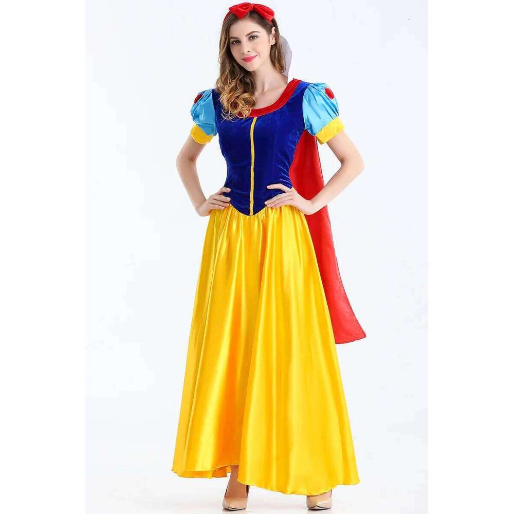 Halloween Party Costume Cosplay Plus Size Cartoon Snow White Girl Princess Dress Women Adult Clothing