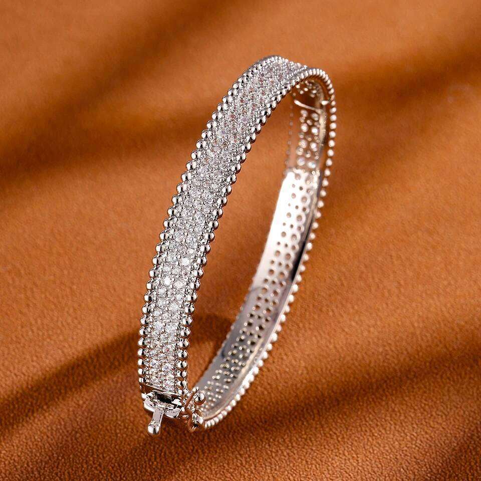 ZAKOL New Arrival Luxury Buling Micro-intact Zircon Wide Bracelet for Women Exquisite 18K Gold Plated Wedding Jewelry