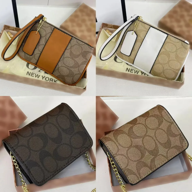 Designer Wallet Luxury Men Womens Card Holder Designer Purse Cardholder Purses Fashion Woman Handbag Cherry Wallets Portafoglio Uomo Chains Accessories