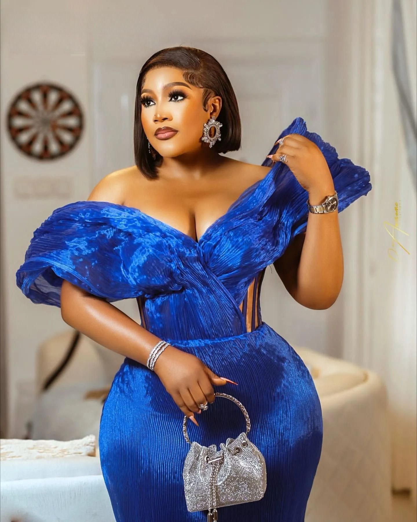 2026 Aso Ebi Mermaid Royal Blue Prom Dress Pleats Sexy Evening Formal Party Second Reception 50Th Birthday Engagement Gowns Dresses Robe De Soiree D28