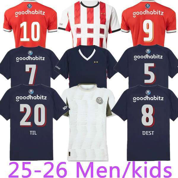 25 26 EiNdhoVen PSVes Soccer Jerseys Home Away Third Soccer Jerseys Football Shirts Kids Kits PEPI LANG DEST DE BAKAYOKO JONG TILLMAN