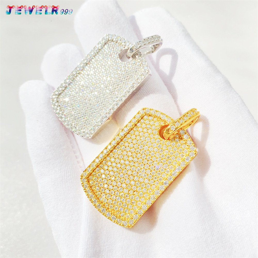 Factory Ready to Ship 925 Sterling Silver 925 Silica Pendant Rope Chain Trendy Hip Hop Style Tagged Chilled Pendant Jewelry
