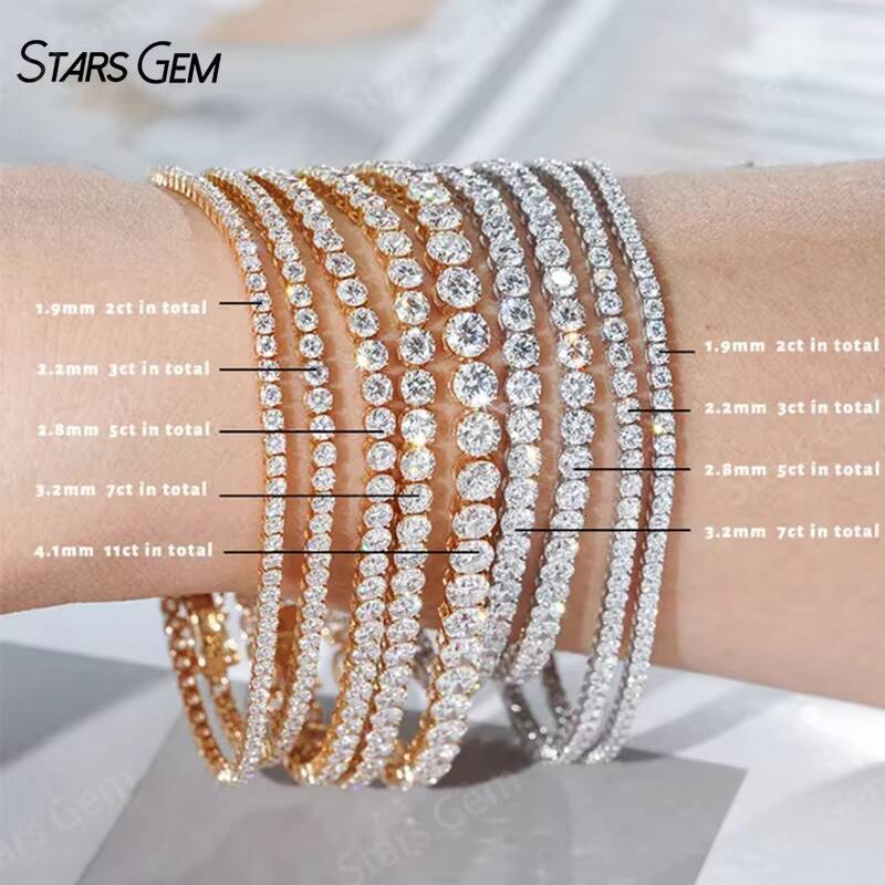 Lab Diamond Tennis Bracelet 10K Gold Lab Diamond Jewelry Lab Grown Tennis Diamond Bracelet Ready to Ship