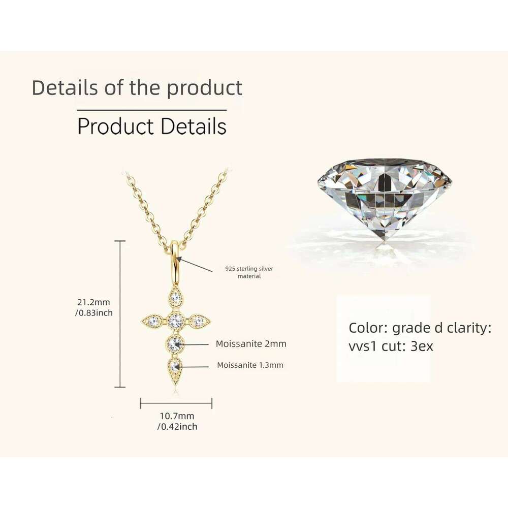 Moissanite Woman Pendant Sier For Women Chains Party Bridal Fine Jewelry 925sterling Silver Necklace 83d