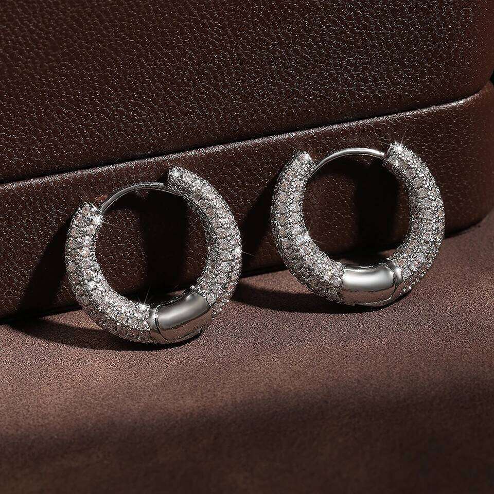 ZAKOL Fashion Buling Micropaved Zirconia Hoop Earrings for Women Luxury AAA CZ Party Jewelry Accessories Gift