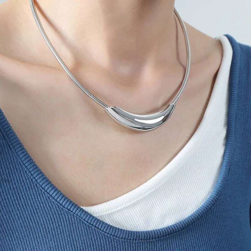 ZAKOL French Trendy Design Metal Tube Snake Bone Chain Collar For Women Men Personality Stainless Steel Choker Party Jewelry