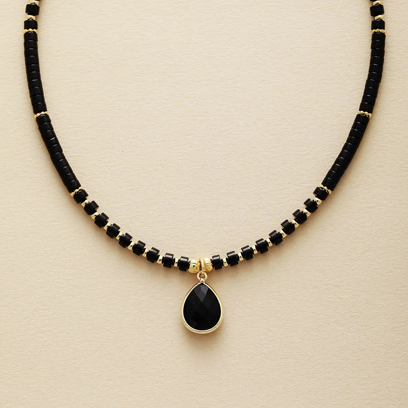 Natural Stones Teadrop Chokers Women Exquisite Beaded Simple Layers Pendant Necklaces Teengirl OL Jewelry Gifts 251223