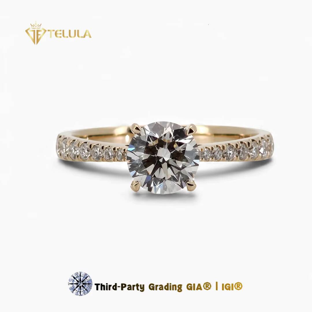 Platinum Jewelry Oval Igi Certified Diamond Lab Grown 14K 18K 10K Gold Rings Engagement Lab Diamond Ring