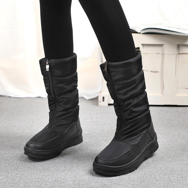 Free Shipping 2026 Winter Women's Snow Boots, Anti-Slip Thermal High Calf Boots for Ski & Travel, Fleece Lined Slim Fit Warm Ankle Boots