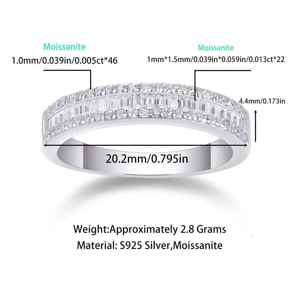 D Color Moissanite Engagement Ring for Women 925 Sterling Silver Gold Plated Solitaire Rings Wholesale c27