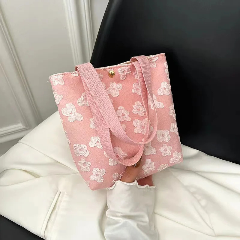 Pouches Bag Shoulder Tote Womens Cosmetic Bag Shopper Lunch Bags for Womens Canvas Cosmetic Organizer Pink Cute 251225