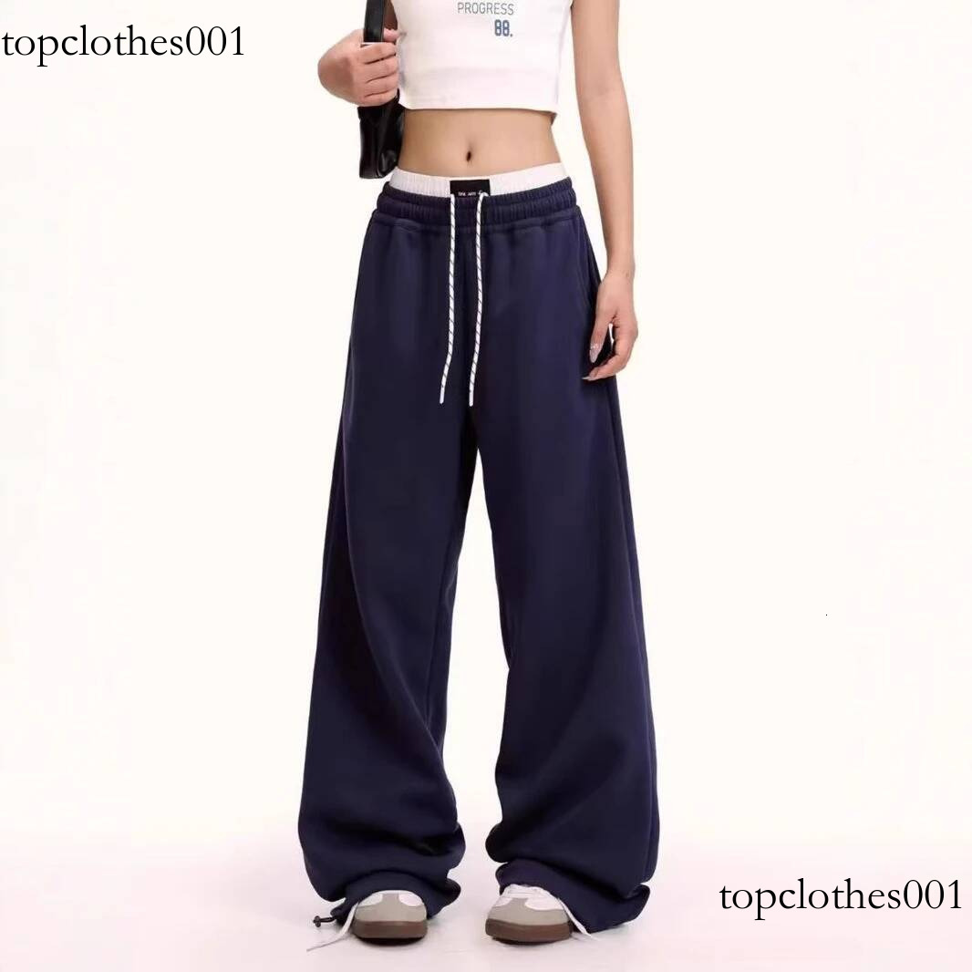 Rest and Recreation Women's Vintage Athletic Casual Sweatpants Oversized Streetwear Drop Crotch Straight Wide Leg Pants
