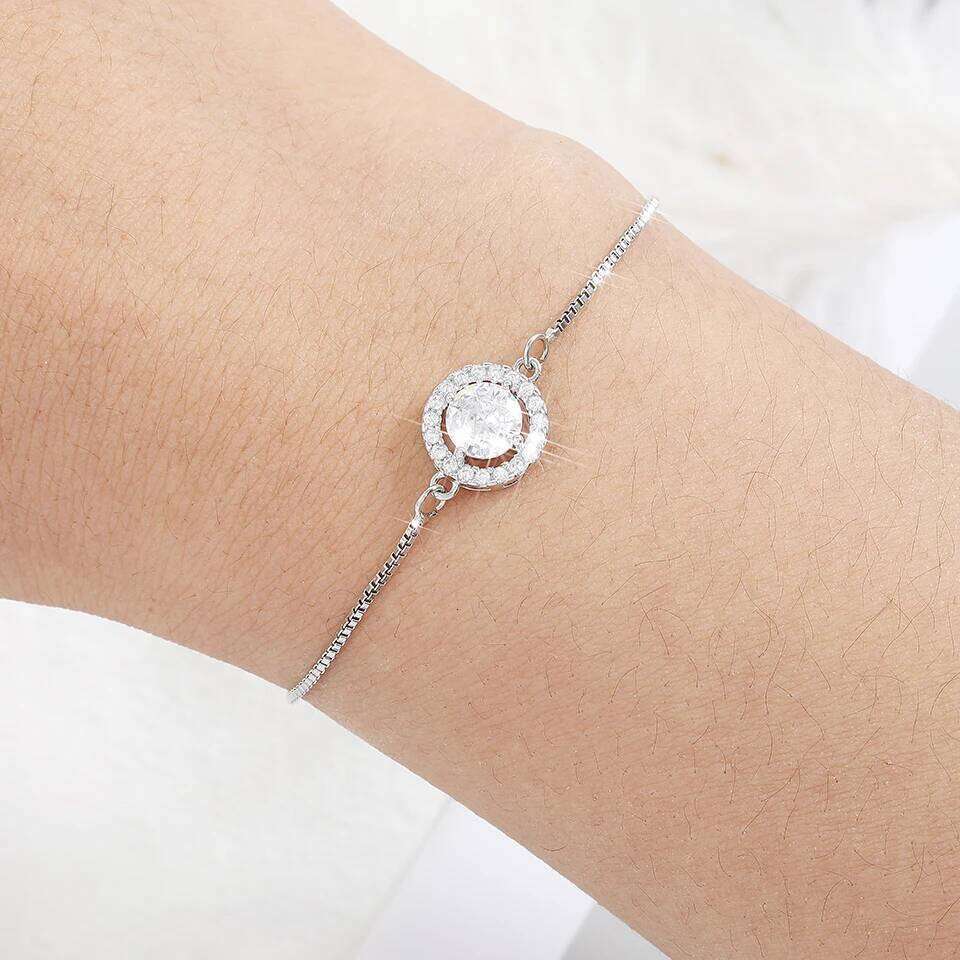 ZAKOL Fashion Round Cubic Zirconia Bracelets Bangles for Women Wedding Jewelry