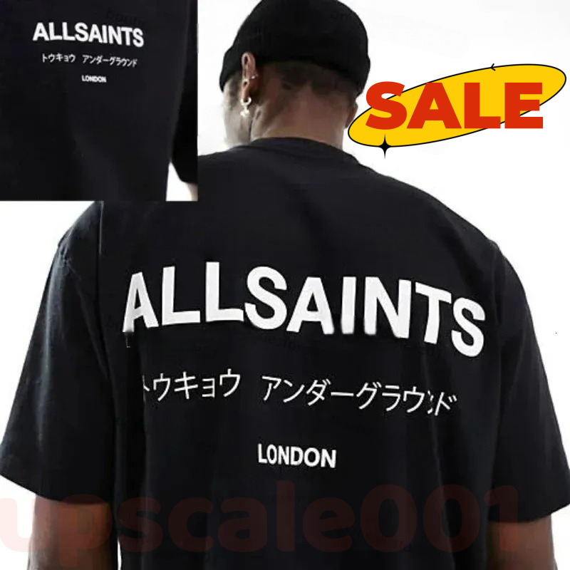 All Saint Men's Designer Fashion Allsaint T Shirt Oversize Product Loose 2026 Summer Cotton Clothing Simple Luxury Brand And Women's Short Sleeved