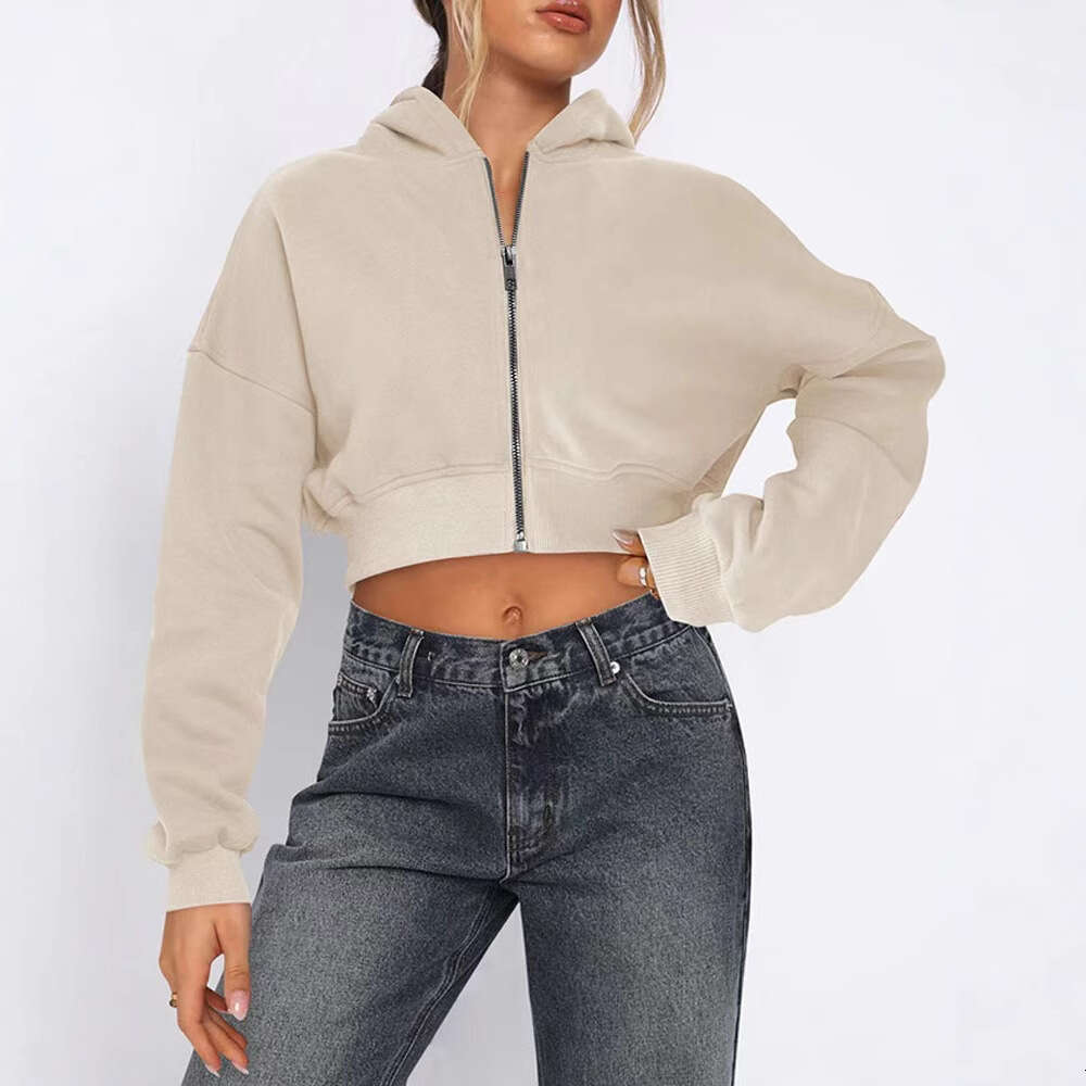 Hooded for Women, Short Cardigan Jacket, New Spring/Summer Loose Fit Long Sleeve Couple Sweatshirt