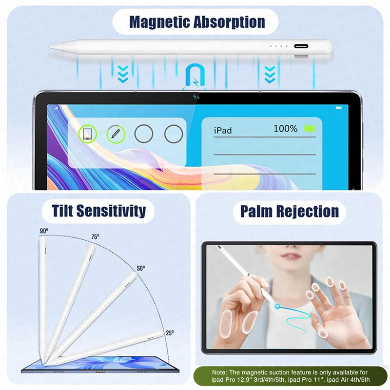 For Pencil 2nd Generation iPad Pencil 2 1 Stylus Pen For iPad Pro 11 129 Air 5 7 8 9 10 th Mini 5 6 -2024 Accessories 251219 - view 4