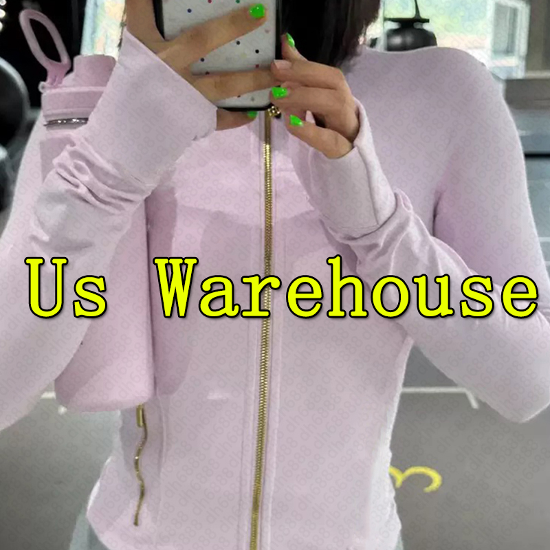 Yoga short jakets WomenDefine Workout Sport Coat Fitness gold zipper Jacket Sports Quick Dry Activewear Top Solid Zip Up Sweatshirt Sportwear