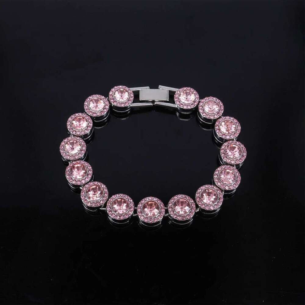 ZAKOL Hip Hop Trendy 12MM Width Round Rhinestone Tennis Bracelet Set for Women/Men Fashion Hippie Necklace Jewelry