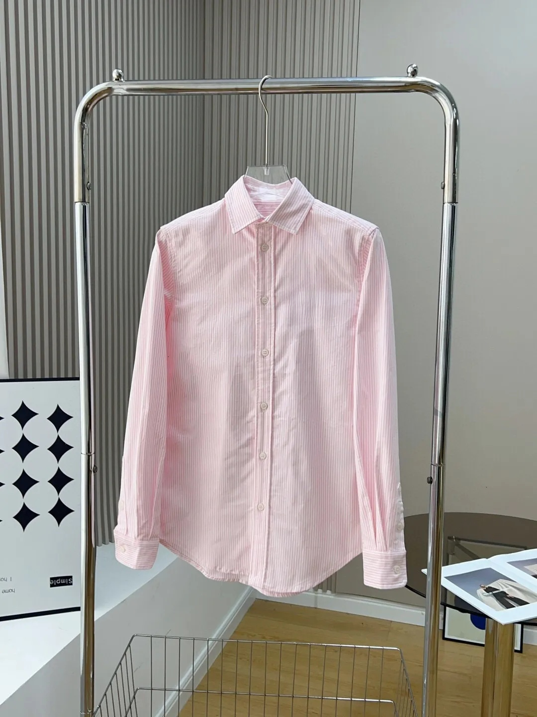 RL designer Striped Unisex Colorful Pony Logo Embroidered Top Casual Oxford Cloth Shirt 2025 New Style blouse woman