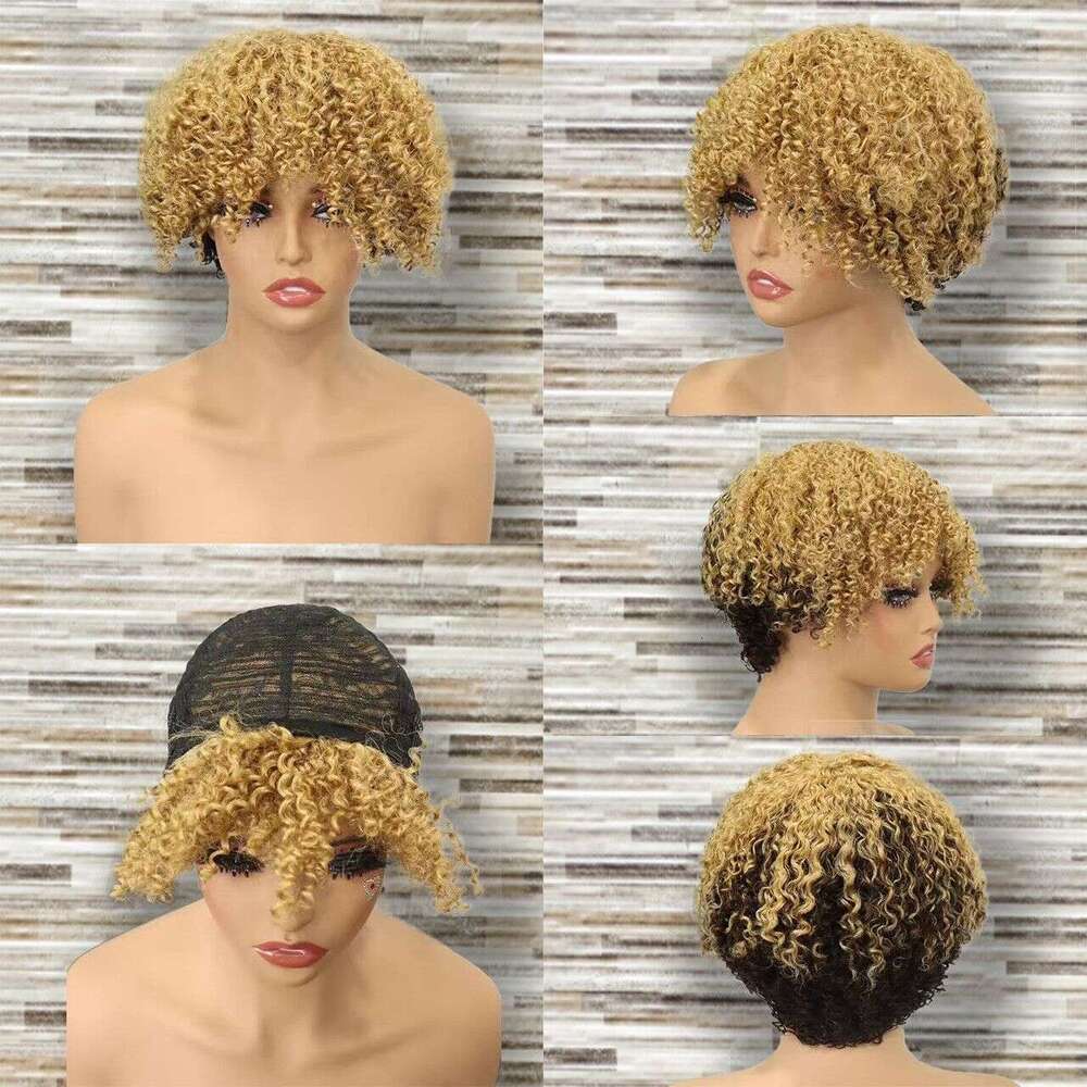 2025 Hot Selling Machine-Made Small Short Afro Kinky Curly Hair Wig Aimeier